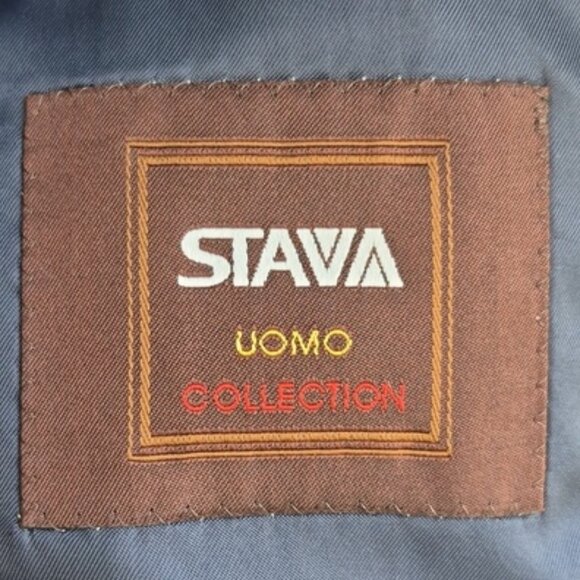 STAVA UOMO COLLECTION Men's Luxury Blue Corduroy (3) Button Blazer/Sport Coat - Picture 8 of 17